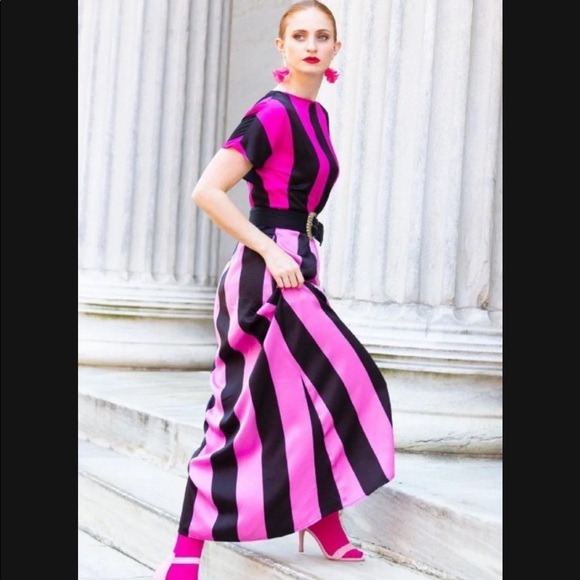 Christopher John Mixed Stripe Dress - Picture 1 of 12